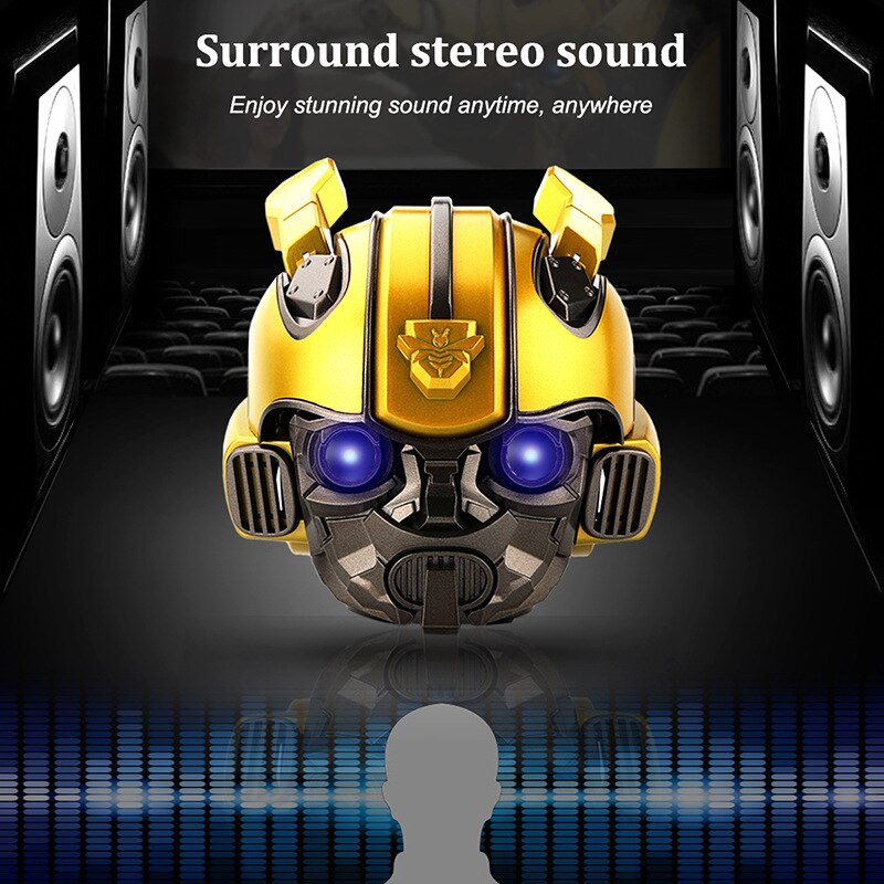 Bumblebee Bluetooth mini Wireless speakers Subwoofer Stereo Transformers LED Flashing Light BT boombox For FM Mp3 Bumblebee Bluetooth mini Wireless speakers Subwoofer Stereo Transformers LED Flashing Light BT boombox For FM Mp3